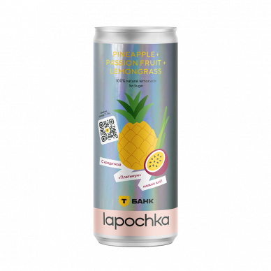 Лимонад "Лемонграсс Ананас Маракуйя" Т-банк Lapochka