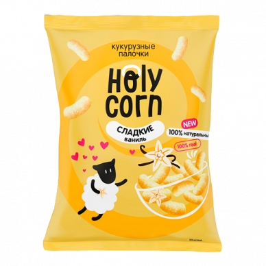 Палочки кукурузные сладкие «Ваниль» Holy Corn